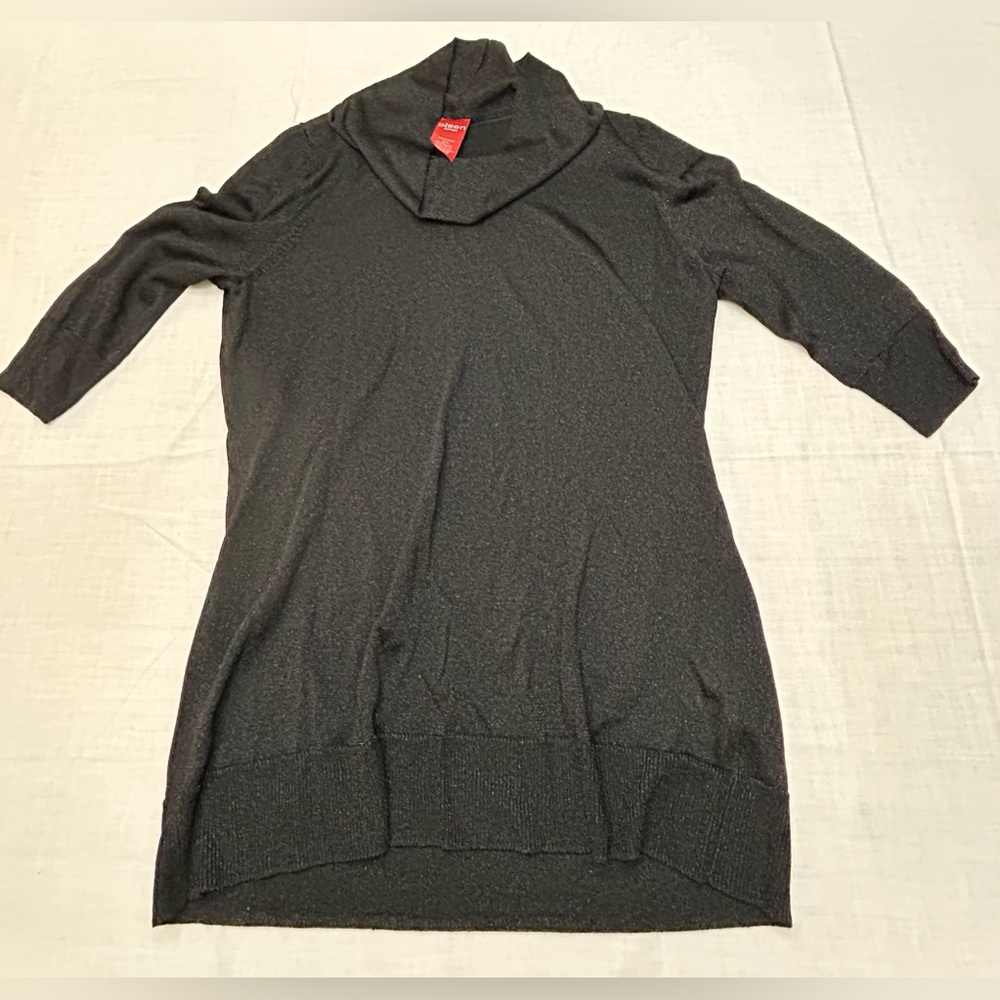 Olsen Europe black sparkly cowl neck top